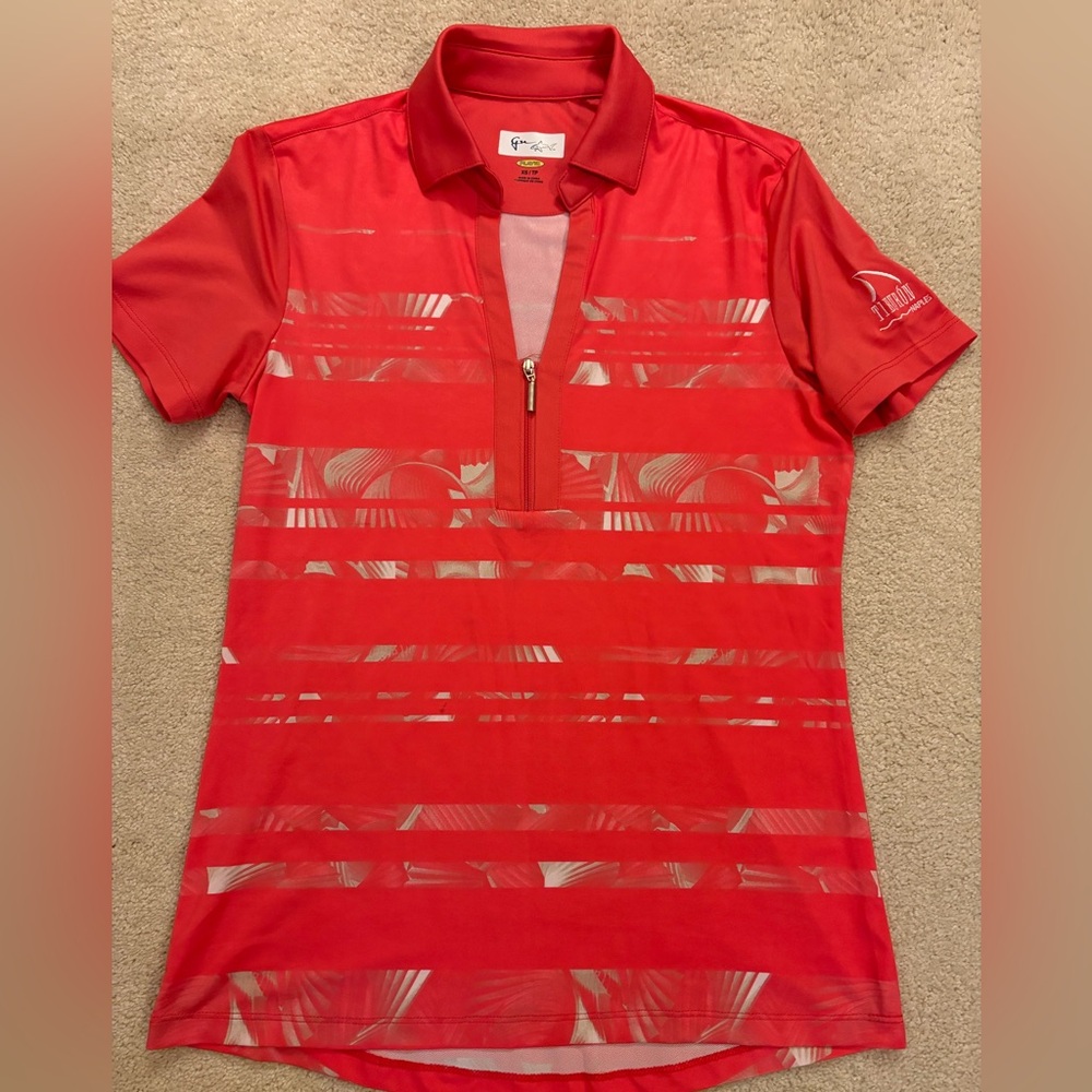 Greg Norman Collection Red Women's Top - Golf shirt